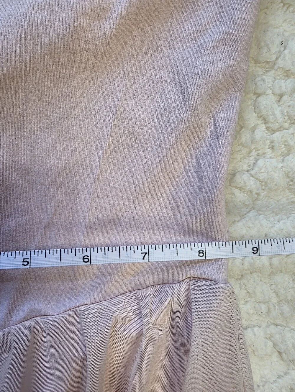 Girls Pink Ballet Leotard Tulle Skirt Strappy Back Estimated 7/8